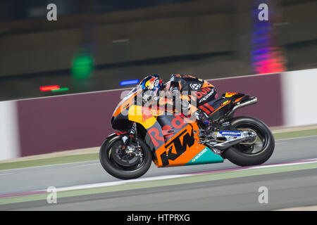 Xii Marzo 2017, circuito di Losail, in Qatar. Bradley Smith che corre in Yamaha durante la giornata finale della MotoGP test invernali a sul Circuito Internazionale di Losail Foto Stock