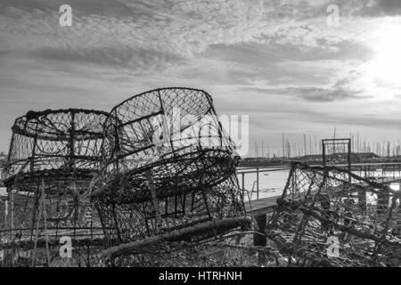 Lobster Pot, in monocromia Foto Stock