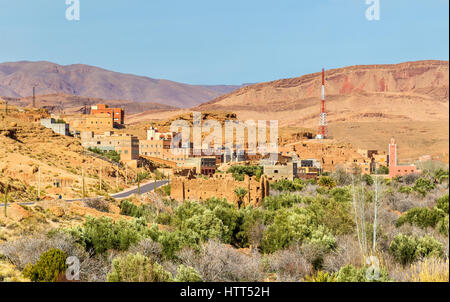 Vista di Boulmane Dades città del Marocco Foto Stock