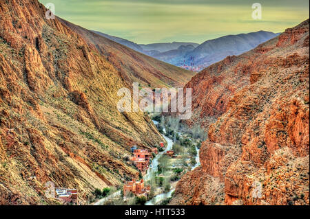 La Valle di Dades in Alto Atlante - Marocco Foto Stock