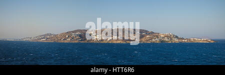 Panorama di Isola di Delos, Cicladi, isole greche, Grecia. Foto Stock
