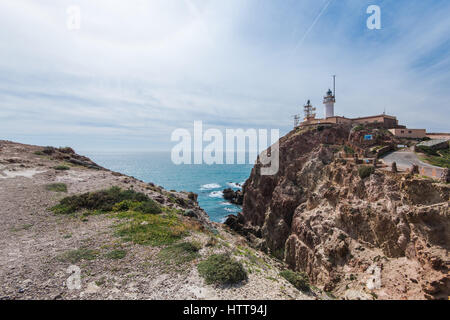 Faro di Cabo De Gata, Spagna Foto Stock