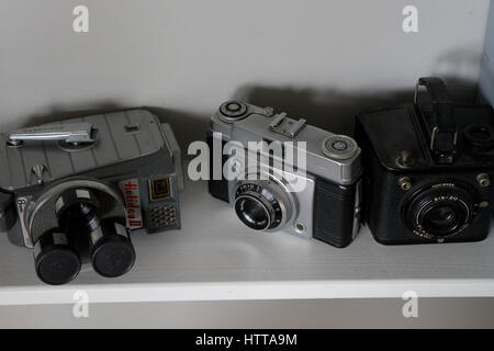 3 telecamere di yester-anno Foto Stock