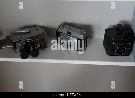 3 telecamere di yester-anno Foto Stock