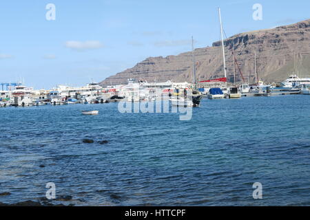 Porto al Caleta del Sebo, Graciosa Foto Stock