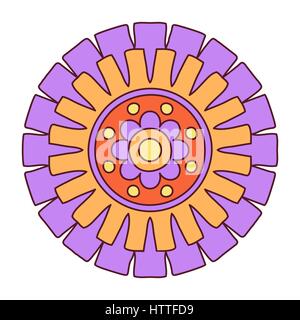 Doodle fiori colorati Illustrazione Vettoriale