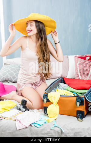 Prepairing per le vacanze estive Foto Stock