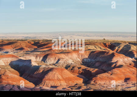 Coloratissima arenaria del Deserto Dipinto nel Parco Nazionale della Foresta Pietrificata, Arizona Foto Stock