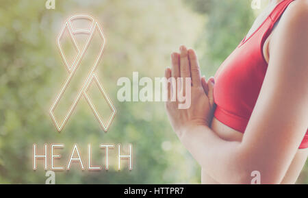 Womens Health consapevolezza concetto a nastro Foto Stock