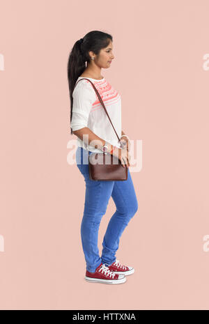 Studio spara persona gesto Lifestyle Foto Stock