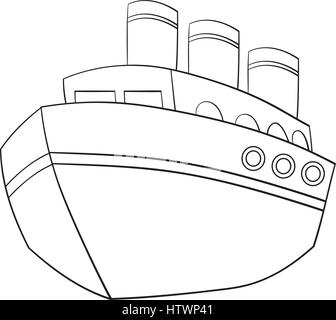 Llustration isolate di Cartoon carino nave. EPS vettoriali 8. Illustrazione Vettoriale