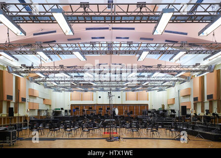 BBC Maida Vale Studios, interno, istituito per BBC Symphony Orchestra Foto Stock