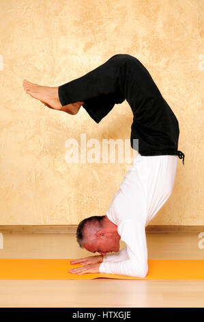 azione, attività, equilibrio, bellezza, corpo, cura, concentrazione, concetti, contemplazione, esercizio fisico, femminile, flessibilità, salute, sano, umano, Foto Stock