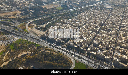 TEHRAN, IRAN vista di Teheran dal Milad Tower - Iran Foto Stock