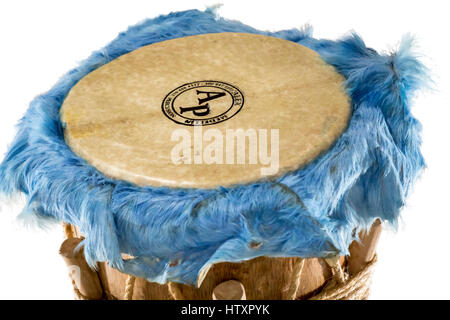 Tamburo di gioiosa, Tambor Alegre. Strumento a percussione. Tradizionali strumenti folk della costa atlantica della Colombia utilizzato per interpretare i ritmi come Cumbia, Foto Stock