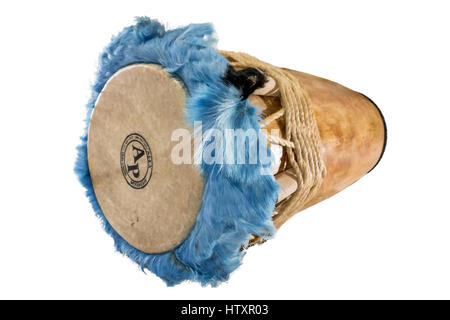 Tamburo di gioiosa, Tambor Alegre. Strumento a percussione. Tradizionali strumenti folk della costa atlantica della Colombia utilizzato per interpretare i ritmi come Cumbia, Foto Stock