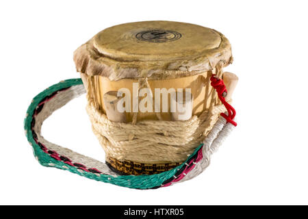 Tamburo del chiamante, Tambor Llamador. Strumento a percussione. Tradizionali strumenti folk della costa atlantica della Colombia utilizzato per interpretare i ritmi come cumbi Foto Stock