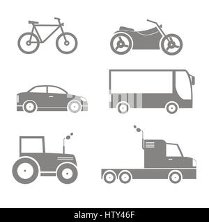 Icona di trasporto impostato Illustrazione Vettoriale