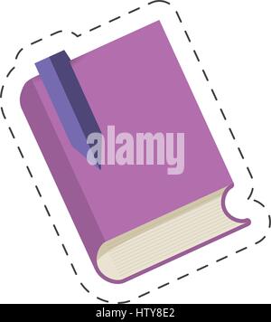 Libro viola libreria dei preferiti Illustrazione Vettoriale