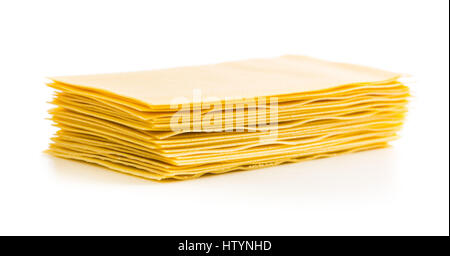 Materie lasagne isolati su sfondo bianco. Foto Stock