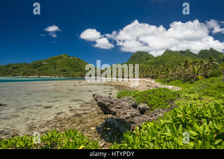 Baia vicino a muri, Rarotonga Isole Cook Foto Stock