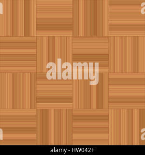 Mosaico parquet - illustrazione di quadrati di pavimento in legno del modello - seamless estensibile in tutte le direzioni. Foto Stock