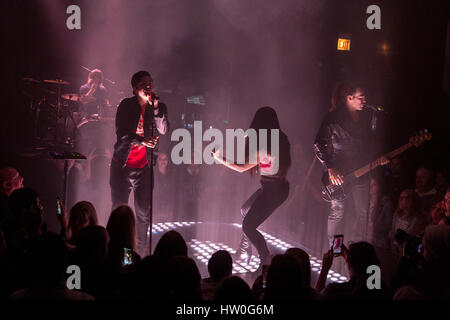 Chicago, Illinois, Stati Uniti d'America. Xv Mar, 2017. NEIL PERRY, KIMBERLY PERRY e REID PERRY della Band Perry durante il loro il mio male immaginazione tour presso il Lincoln Hall in Chicago, Illinois Credit: Daniel DeSlover/ZUMA filo/Alamy Live News Foto Stock