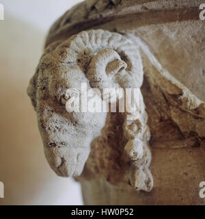 Close up di scultura di ram. Foto Stock