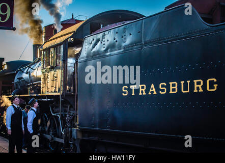 Strasburgo Railroad, Lancaster, PA. La più antica opera continuamente railroad nell'emisfero occidentale e il più antico ente di pubblica utilità nel Commonwe Foto Stock