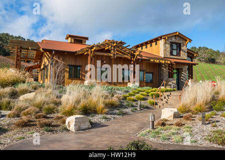 Ranch Halter Cantina situata nella zona di Paso Robles California, noto per la sua spaziosa sala di degustazione per la degustazione del vino. Foto Stock