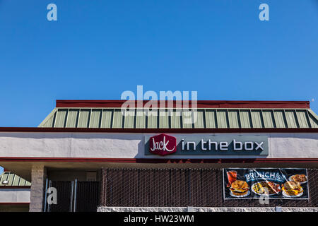 Un martinetto nella casella ristorante a San Leandro in California Foto Stock