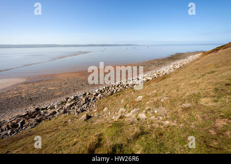 Attraverso la Dee estuary dai Thurstaston, Wirral, NW, REGNO UNITO Foto Stock