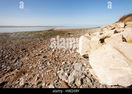 Attraverso la Dee estuary dai Thurstaston, Wirral, NW, REGNO UNITO Foto Stock