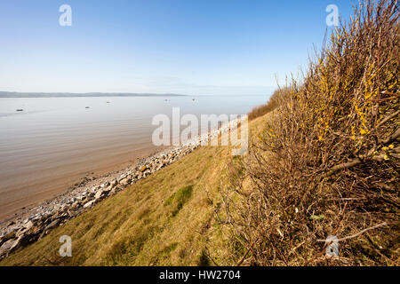 Attraverso la Dee estuary dai Thurstaston, Wirral, NW, REGNO UNITO Foto Stock