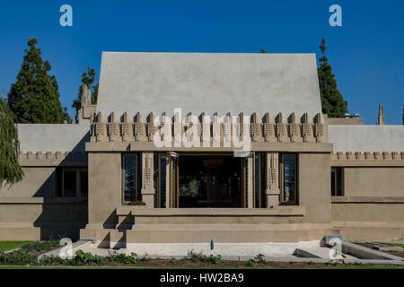 Los Angeles, MAR 9: la storica Casa Hollyhock sul Mar 9, 2017 a Los Angeles in California Foto Stock