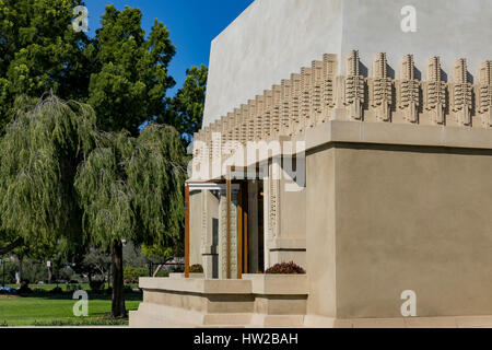 Los Angeles, MAR 9: la storica Casa Hollyhock sul Mar 9, 2017 a Los Angeles in California Foto Stock