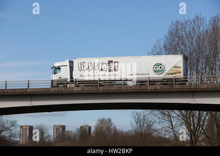 Urban mangiare carrello su strada nelle Midlands Foto Stock