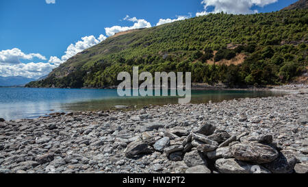 Vista del lago Wanaka in Nuova Zelanda Foto Stock