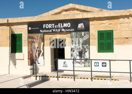 Il Fort St Elmo Museo Nazionale della Guerra a La Valletta di Malta Foto Stock