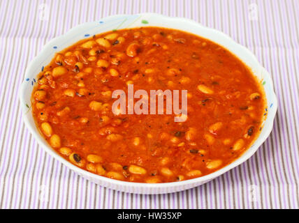 Spicy Lobia dal piatto; pasto popolare di famiglie indiano Foto Stock