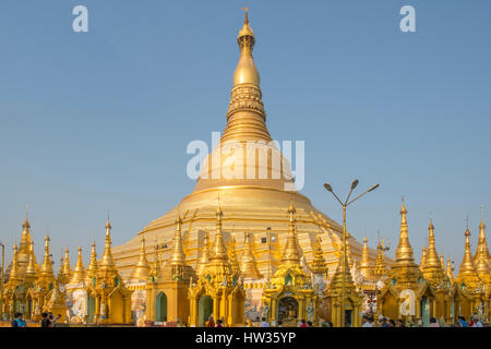 Pagoda Schwedagon, Yangon, Myanmar Foto Stock
