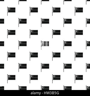 Bandiera di Singapore pattern, stile semplice Illustrazione Vettoriale