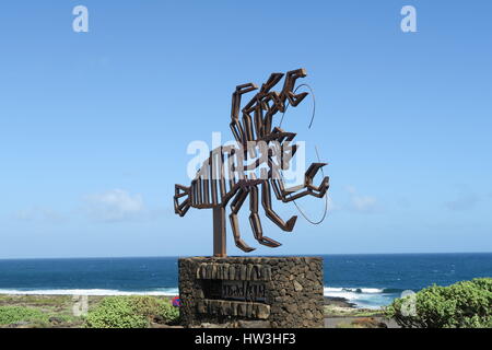 Il granchio bianco, Jameos del Agua, Lanzarote Foto Stock