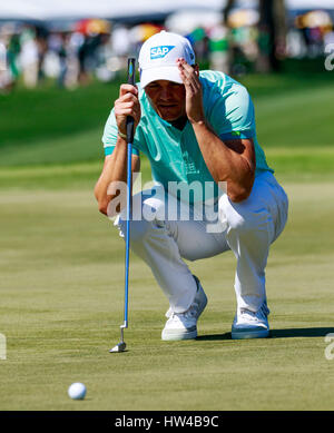 Orlando, Florida, Stati Uniti d'America. Il 17 marzo 2017. Martin Kaymer sul nono foro durante la seconda tornata di Arnold Palmer Invitational. Del Mecum/CSM Credito: Cal Sport Media/Alamy Live News Foto Stock