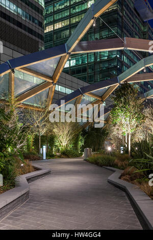 Luogo Crossrail, Canary Wharf, London, Regno Unito. Foto Stock