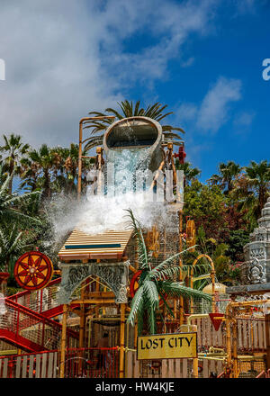 Spagna, Tenerife, Las Americas. Attrazioni parco acquatico Siam. Foto Stock