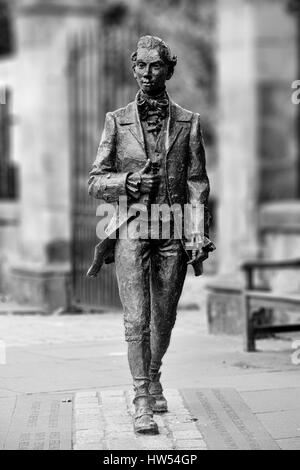 Statua del poeta Scozzese Robert Fergusson, Edimburgo, Scozia Foto Stock