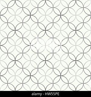 Modello senza giunture. Geometrico astratto dello sfondo. Moderna ed elegante struttura. Ripetere regolarmente elegante ornamento con intersecante cerchi di contorno e Illustrazione Vettoriale