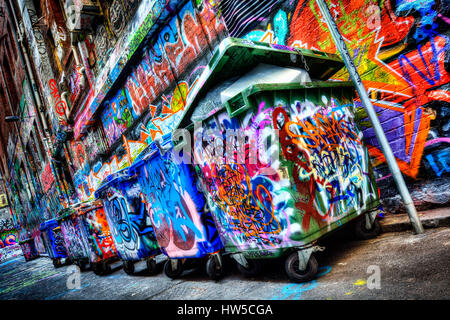 Graffiti Lane Foto Stock