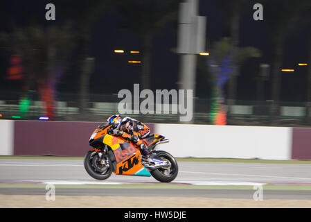 Xii Marzo 2017, circuito di Losail. Il Qatar Bradley Smith che corre per la KTM durante la giornata finale del Qatar MotoGP test invernali a Losail International C Foto Stock